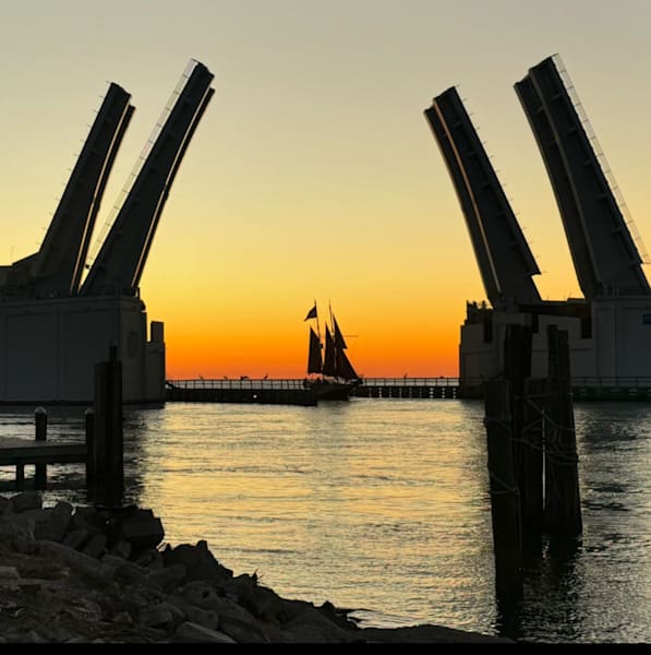 Bridge & Boat Go Home Photography Art | Catherine Burnside