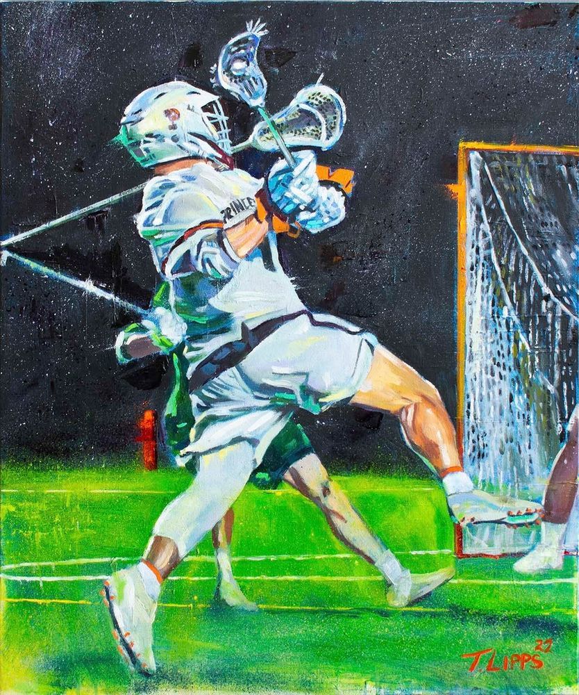 Jump Shot Original Painting Art | tonylippsart