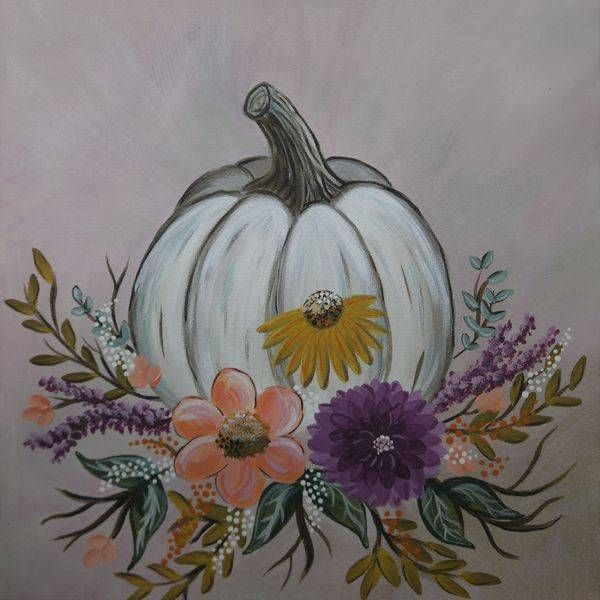 Boho Pumpkin Art | Easel In Bloom