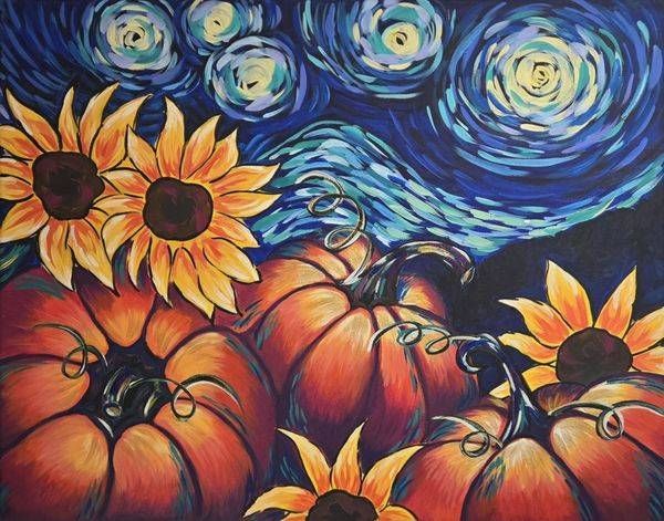 Gogh To The Pumpkin Patch Art | Easel In Bloom