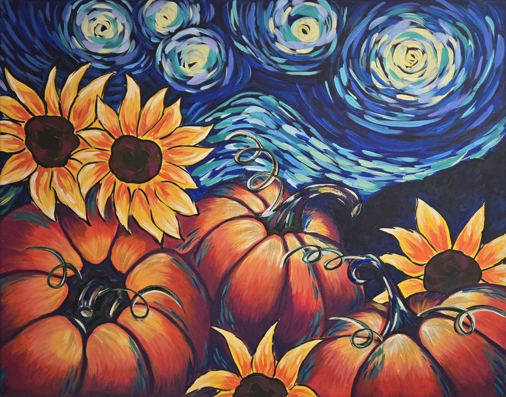 Gogh To The Pumpkin Patch Art | Easel In Bloom