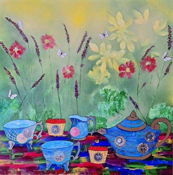 Floral surrealist artwork 