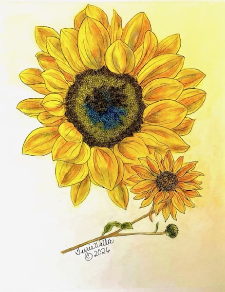 Large And Small Sunflowers Art | Fine Art by Terrie D
