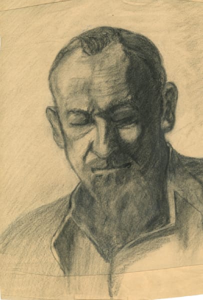 Charcoal Of Man Art | Fine Art by Terrie D