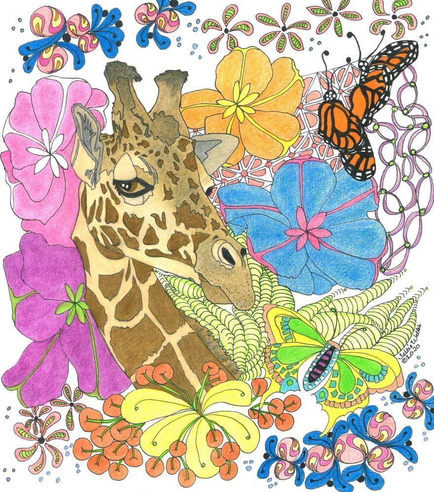 Colorful Giraffe Art | Fine Art by Terrie D