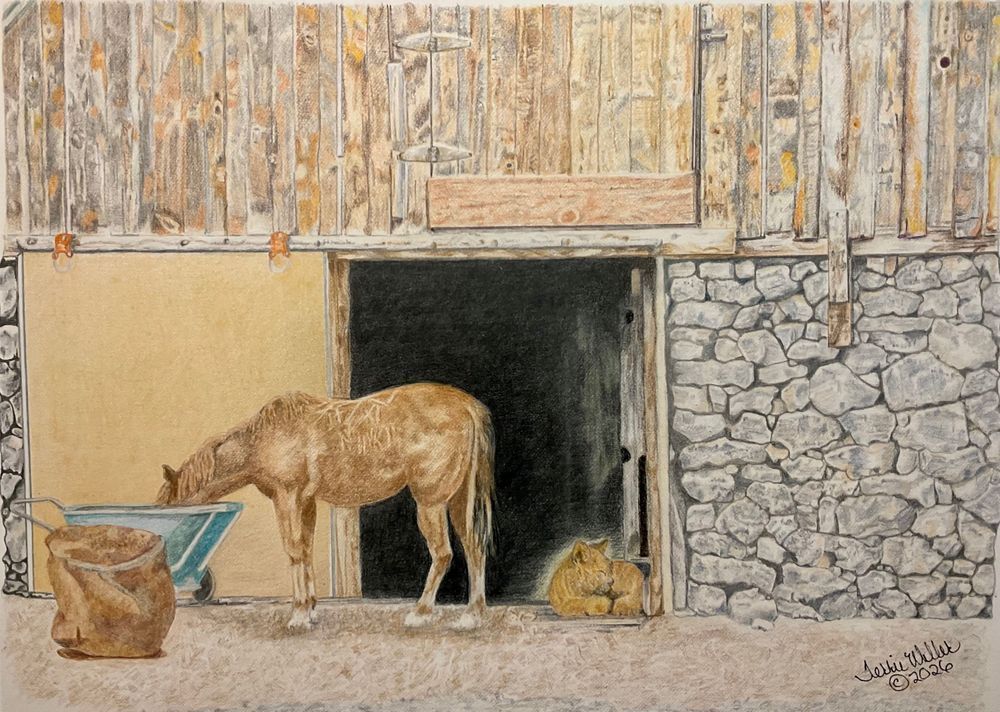 Horse And Barn Art | Fine Art by Terrie D