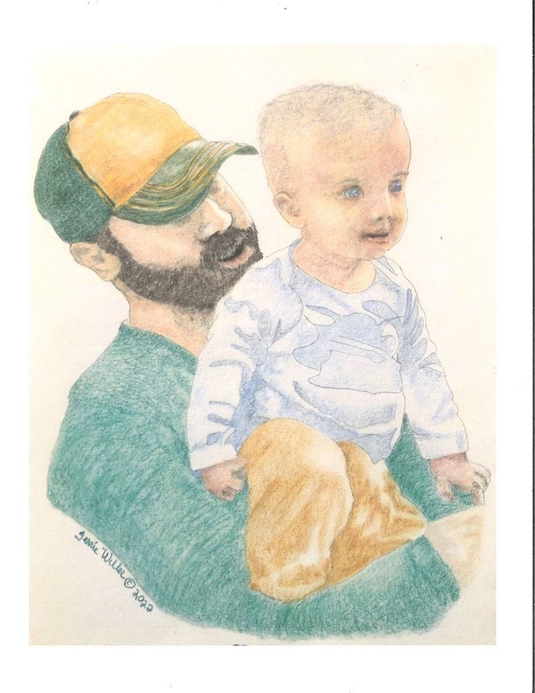 My Son And Grandson Art | Fine Art by Terrie D
