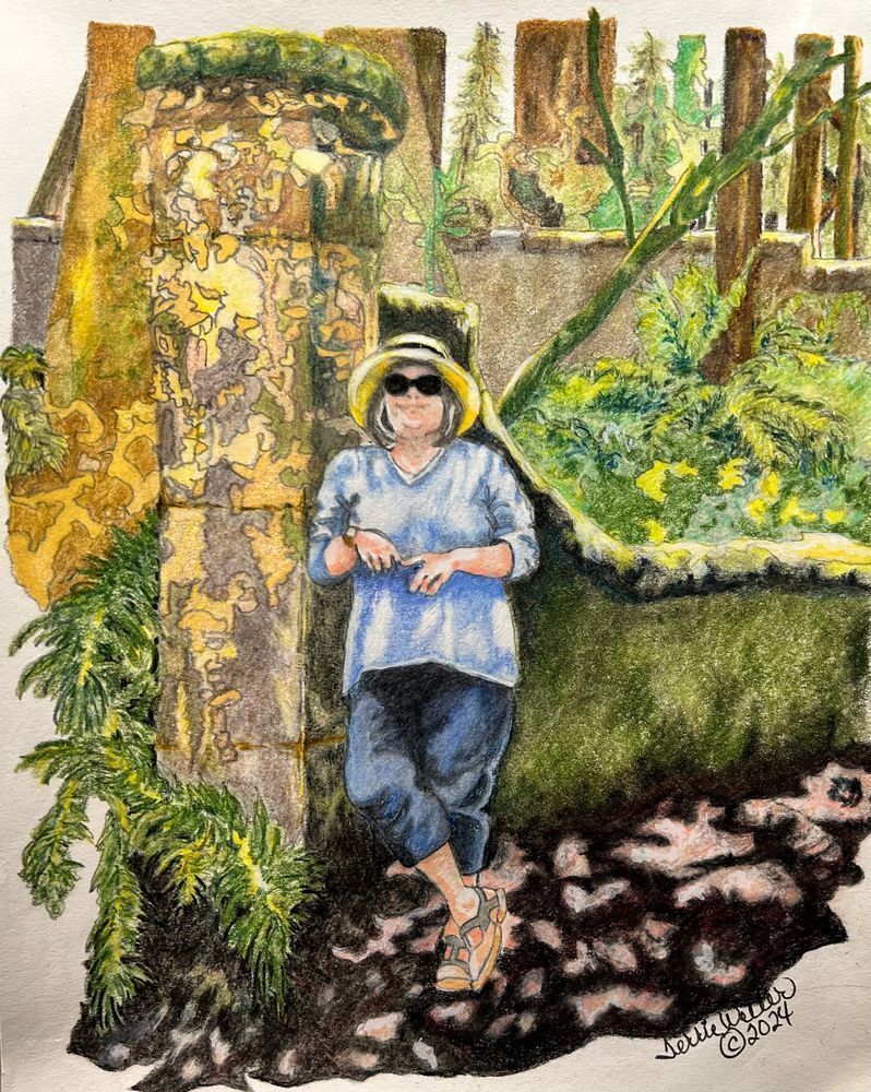 My Sister At Belknap Gardens Art | Fine Art by Terrie D