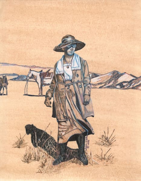 Mark's Great Grandmother On The Prairie Art | Fine Art by Terrie D