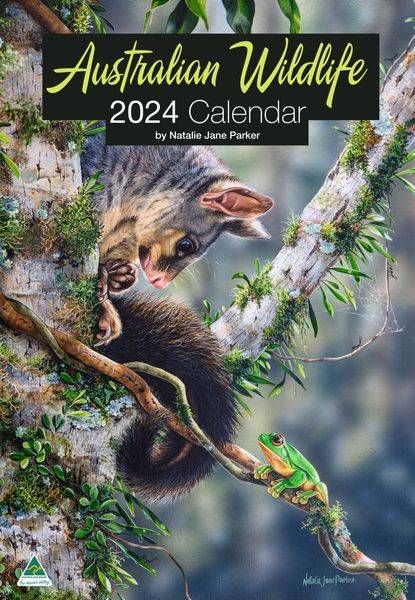 Australian Wildlife 2024 Portrait Wall Calendar - Australian Wildlife Art by Natalie Jane Parker