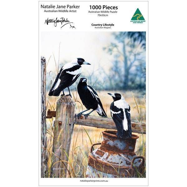 Australian Magpie Jigsaw Puzzle | 1000-Piece "Country Lifestyle"