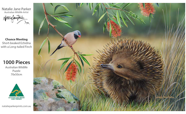 Echidna and Finch Jigsaw Puzzle | 1000-Piece "Chance Meeting"