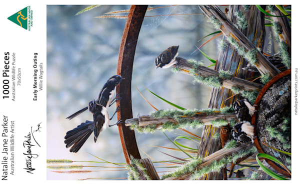 Willie Wagtail Jigsaw Puzzle | 1000-Piece "Early Morning Outing"