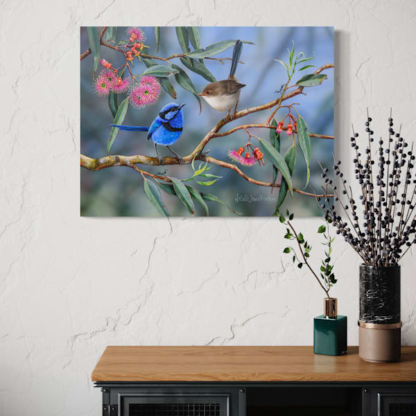 Coral Gum Attraction – Australian Bird Art Print | Natalie Jane Parker