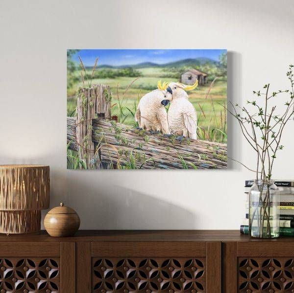 Sulphur-Crested Cockatoo Art Print | "Countryside Retreat" by Natalie Jane Parker