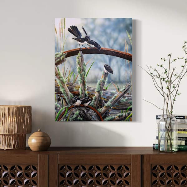 Willie Wagtail Art Print | "Early Morning Outing" by Natalie Jane Parker