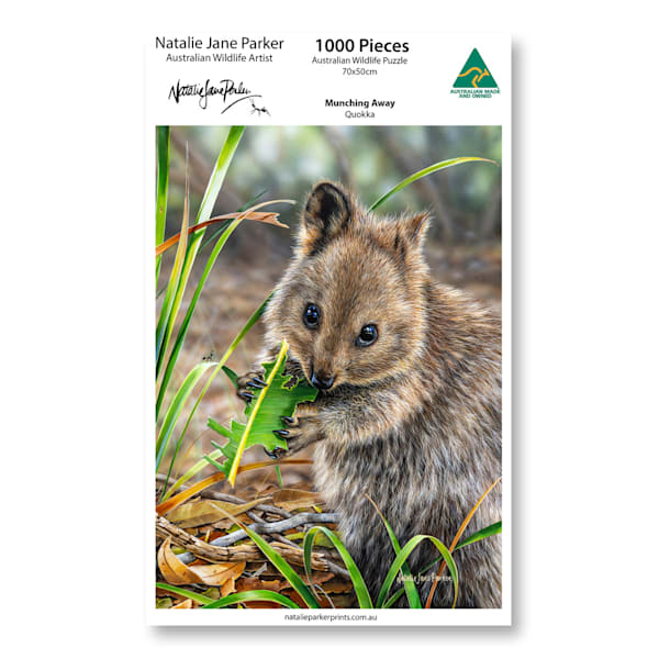 Quokka Jigsaw Puzzle (1000-Piece) – Munching Away | Australian Made
