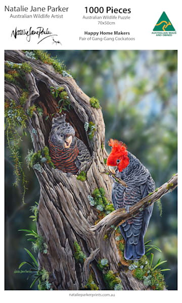 Happy Home Makers – Gang-Gang Cockatoos | 1000-Piece Puzzle