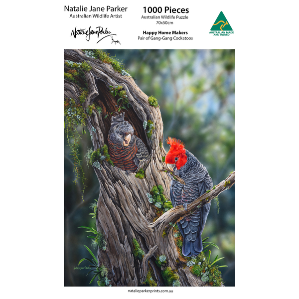 Happy Home Makers – Gang-Gang Cockatoos | 1000-Piece Puzzle