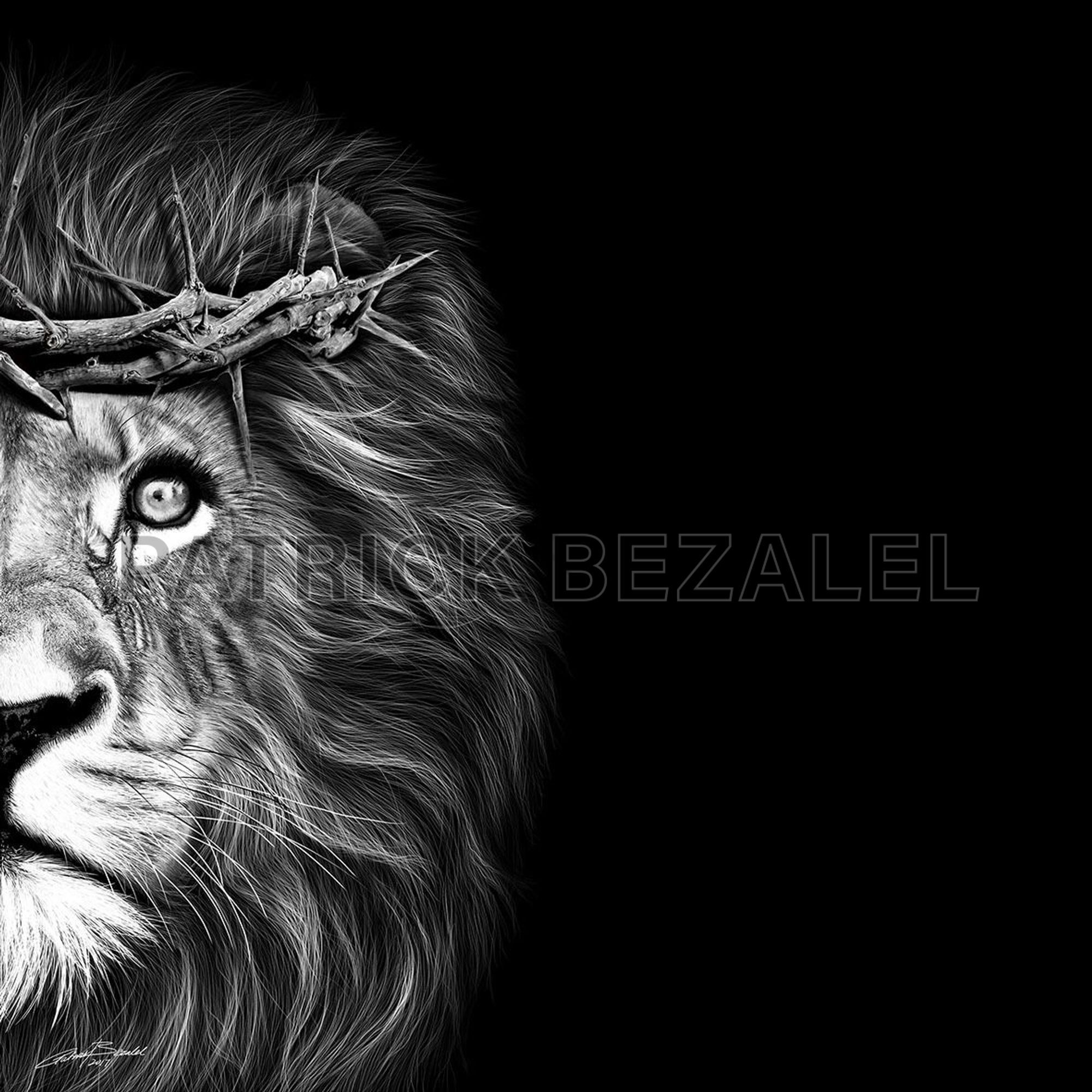 Own Limited Edition Hand-drawn Art Crown of Thorns-Lion | Patrick