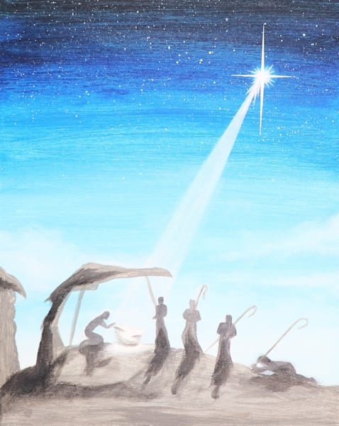 A Starlight Shining Down On Jesus Art | His Touch Art