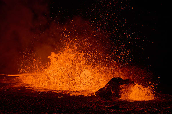 Fagradalsfjall Volcano eruption core Iceland - Art