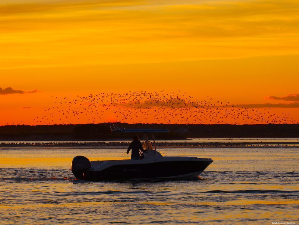 Pulling the Boat In at Sunset – Moriches Bay Westhampton Coastal Photography Print