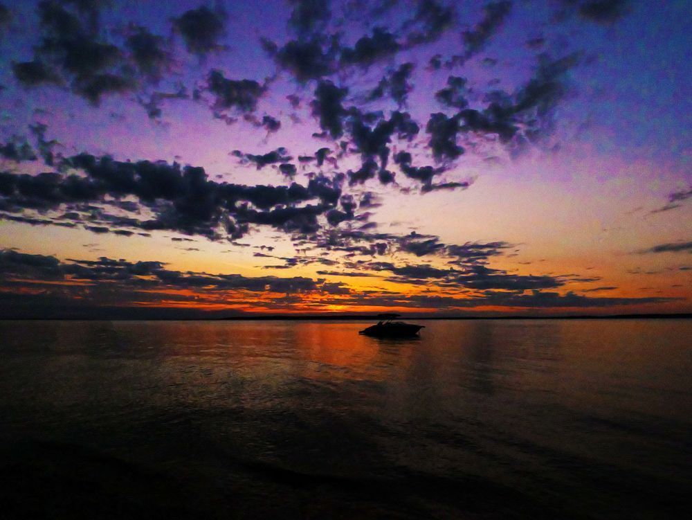 Serenity at Dusk – Moriches Bay Sunset Over Calm Waters | LAM Images Coastal Photography