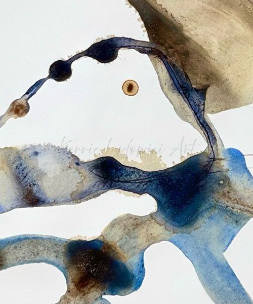 Echoes of Indigo - Abstract Acrylic Artwork 