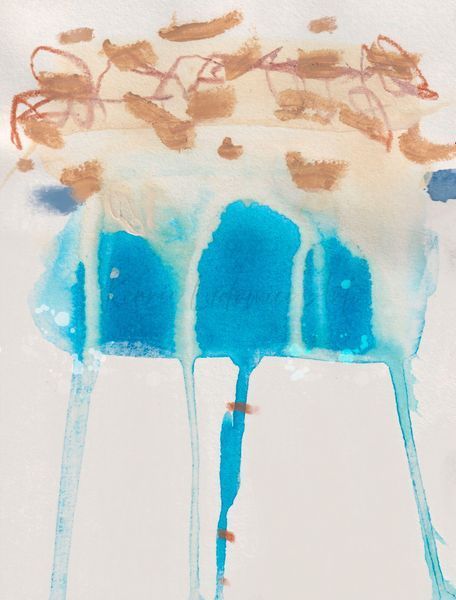 Icing on Top of the Tides - Abstract Watercolor Artwork