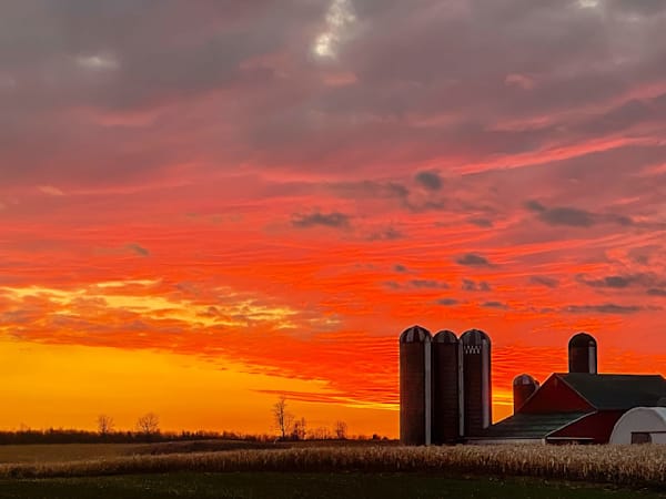 Farmscape Sunset Photography Art | Floegel Artworks