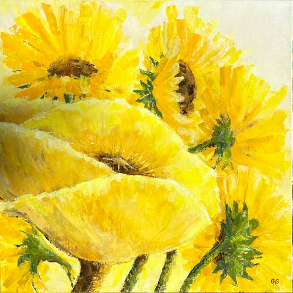 Yellow Poppy Art | Caroline Salmon Art