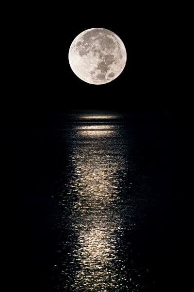 Tidal Moonbeam - Serene Night Photography