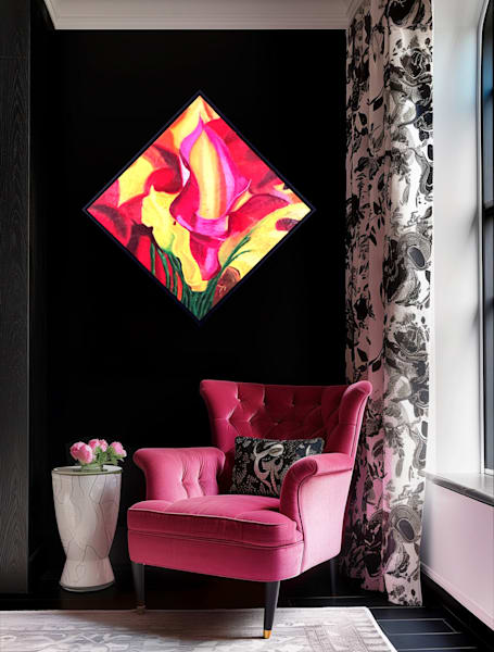 Step into a world of breathtaking beauty with "Pink Petal Passion"! This stunning 44.5x44.5 oil on canvas masterpiece is not just a painting; it's a vibrant celebration of life and color that will transform any space in your home. Imagine being capt