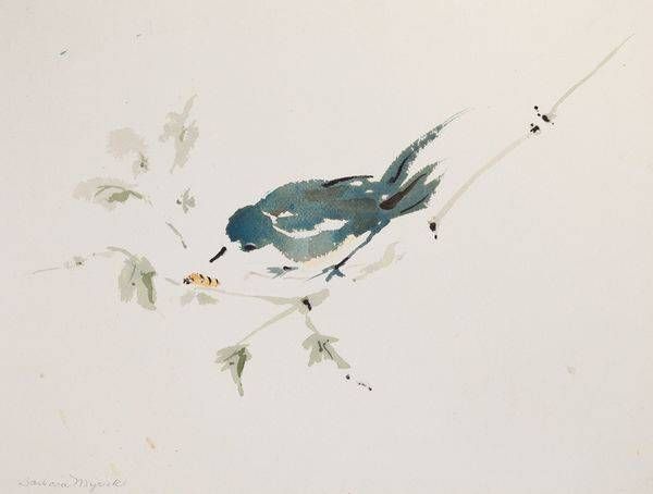 Bird With A Worm Art | Brenda Myrick Art
