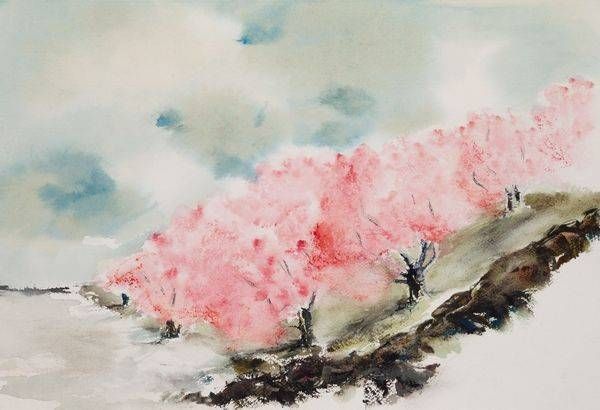Blossoming Hillside Art | Brenda Myrick Art