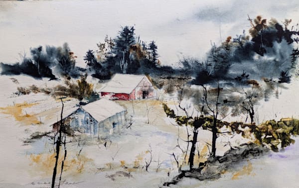 Rock Wall And Farm Art | Brenda Myrick Art