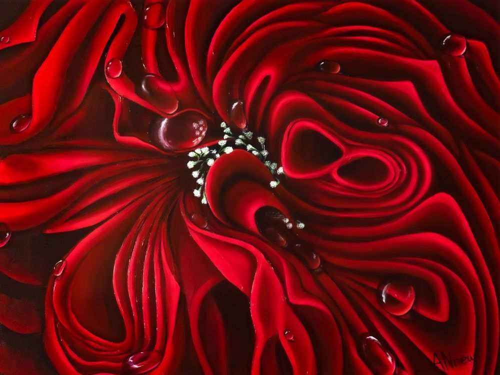 Hidden Passion In Red Rose Art | ANnew Art