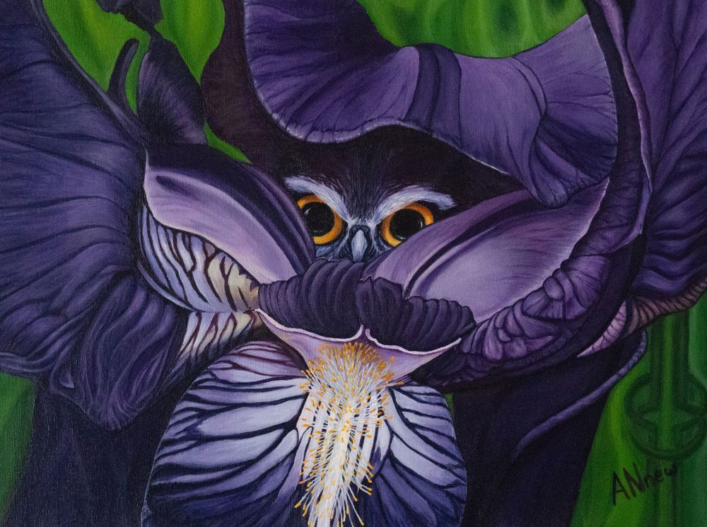Wisdom Within Purple Iris Art | ANnew Art