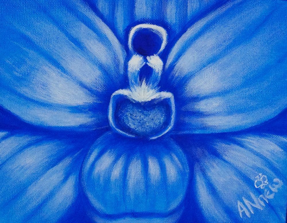Trust & Tranquility Ultramarine Monochrome Art | ANnew Art