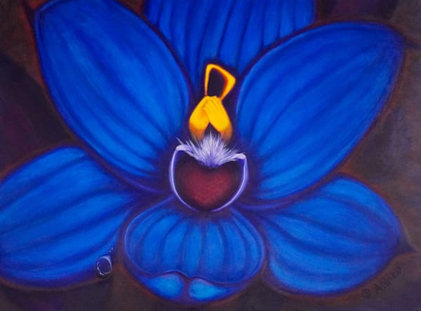 Trust & Tranquility Blue Orchid Art | ANnew Art