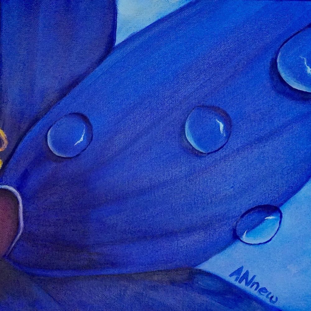 Tranquility And Tears Blue Orchid Art | ANnew Art