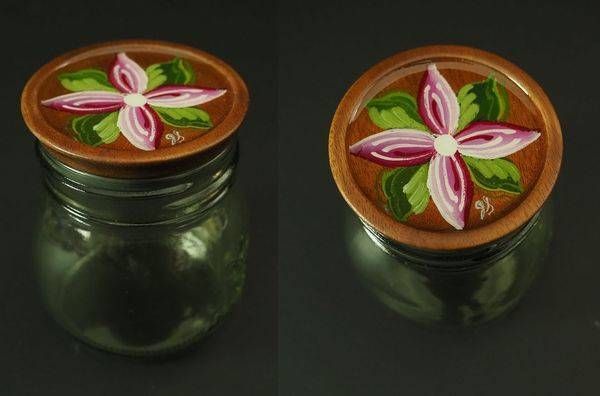 Green Jar with Painted Lid 01