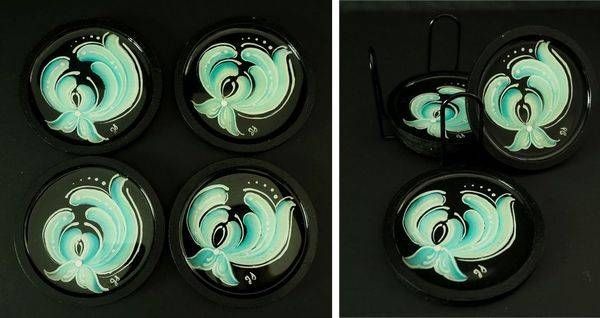 Teal Coaster Set