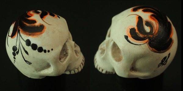 Mini Skull with Rosemaling 11