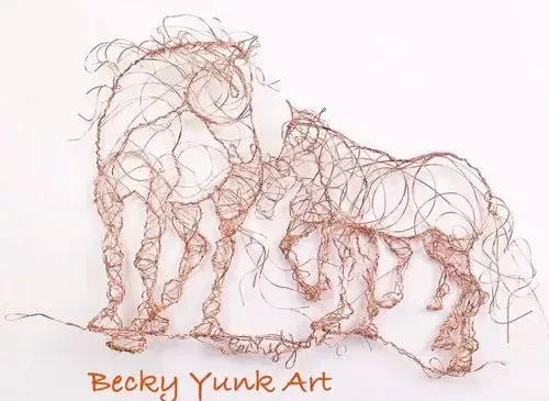 Becky Yunk | Horse Wire Art