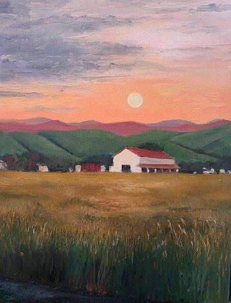 Twilight On The Ranch Art | Pam Holmquist Studio
