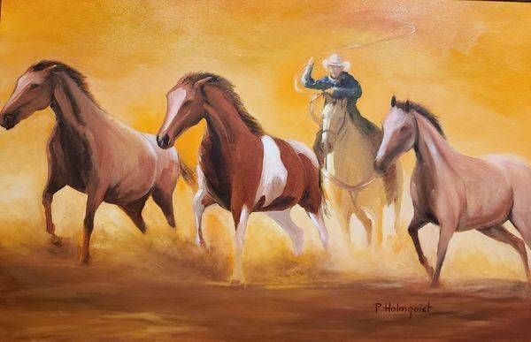 Cowboy Up Art | Pam Holmquist Studio