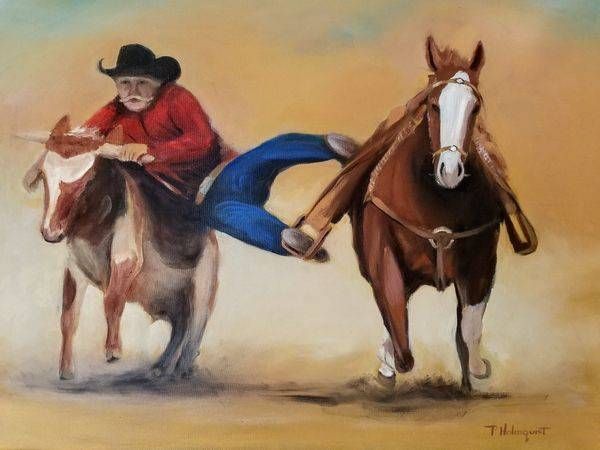Calf Wranger Art | Pam Holmquist Studio