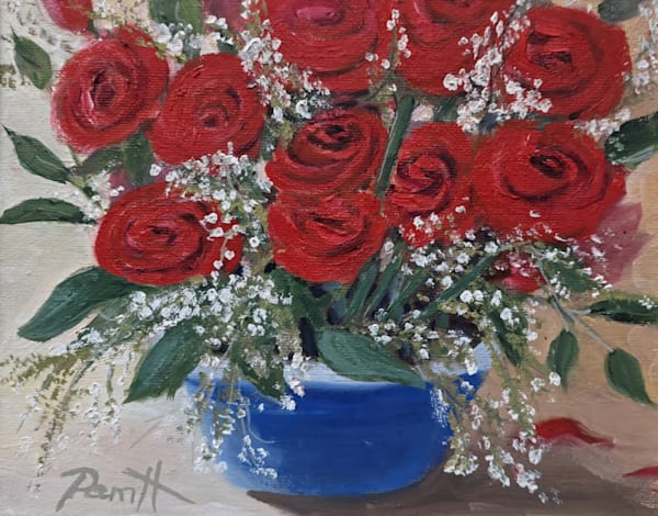 Splash Of Red Roses Art | Pam Holmquist Studio